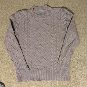 Cable Knit Sweater in tan